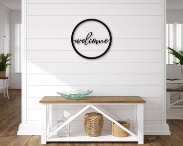 Welcome Sign Minimalist Circle Greeting